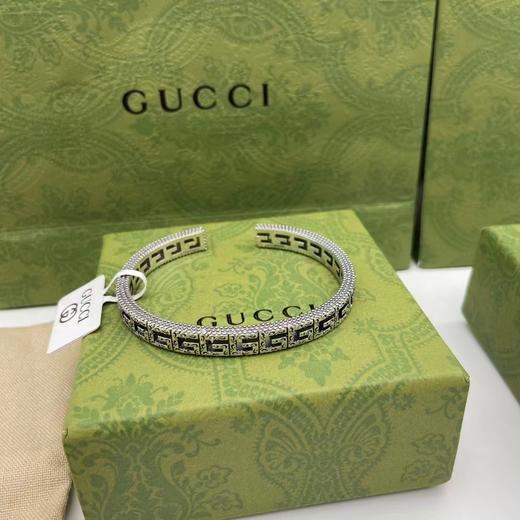 B120931情侣款925银方形logo标志开门窄版手镯 商品图3