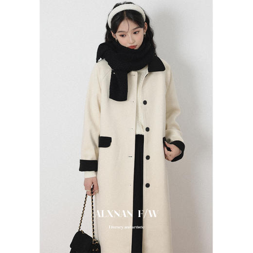 鹿向南「伯明翰往事」单面呢赫本风毛呢外套2025秋冬女外套大衣 商品图1