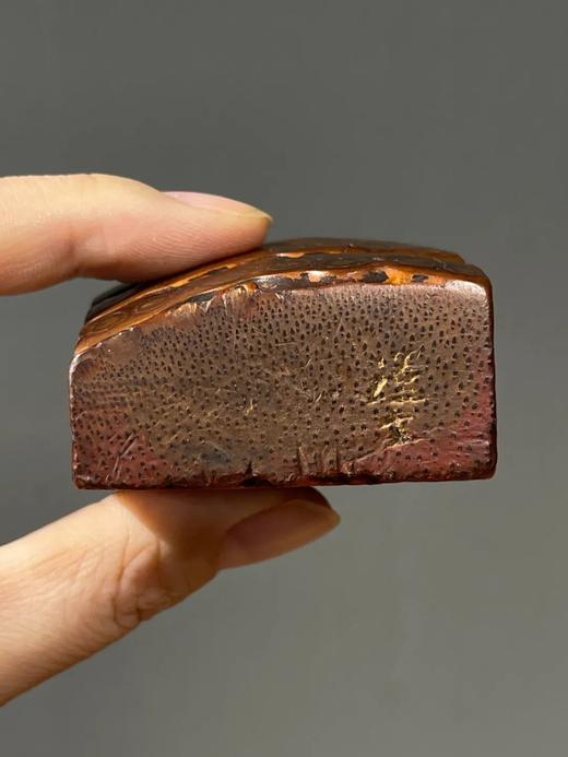 老竹根方形巧雕文人闲章，顺丰包邮 商品图10