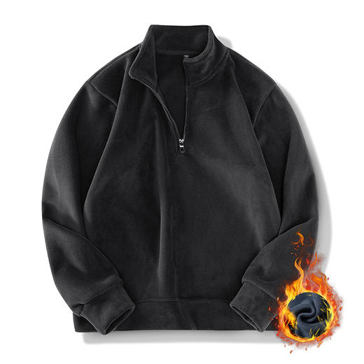 斯辰唯佳 情侣美式复古半拉链立领卫衣 保暖锁温 挺括有型 可外穿 商品图10