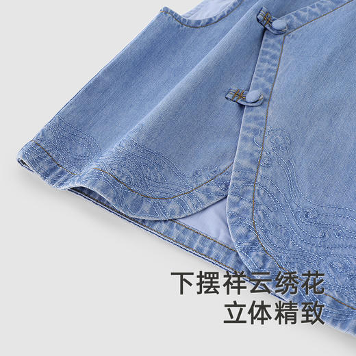 【商场同款】英氏儿童马甲春秋新国风男童女童牛仔外套2025新款 商品图3