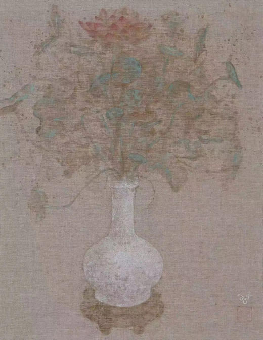 赤木范陆《白瓷花瓶花》原作 商品图0