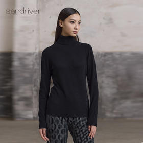 双翻领羊绒女套衫SJF93W419B