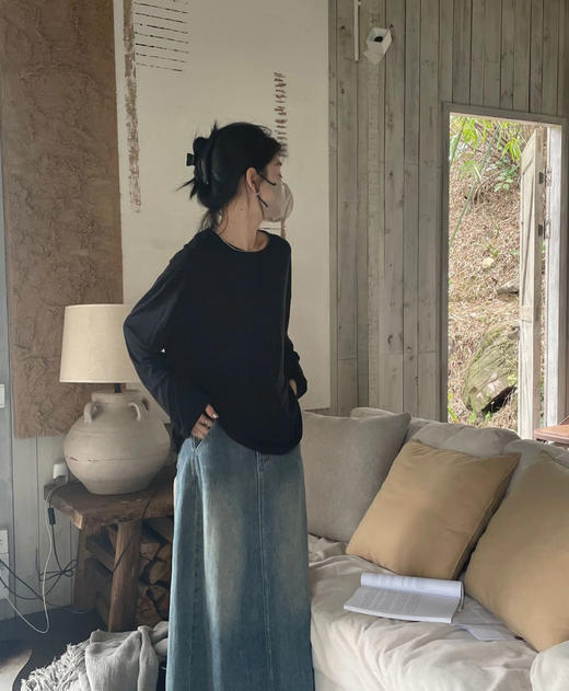 老米优品🎈muji代工厂。情侣款《100%新疆长绒棉  磨毛长袖打底T恤》品质nice，gao克重250g, 纯棉万能穿搭王！ 商品图1