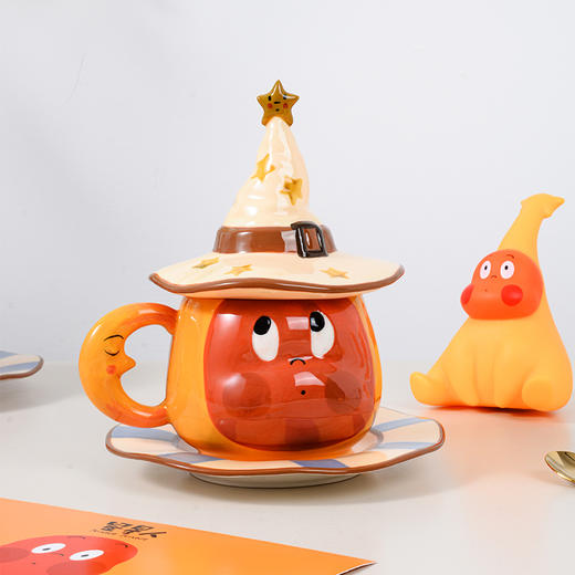 【啾啾妈专属】🎄【送礼首选】礼盒包装超萌原创插画星星人系列陶瓷马克杯550ml超大容量，15款大家族集齐了，原创设计正版授权❗可代写贺卡下单备注~ 附赠星星人插画贴纸，治愈可爱 商品图12