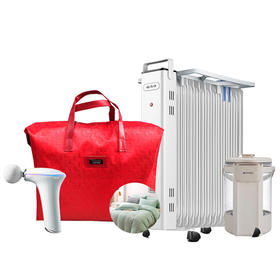 TY（分多包裹发货）恒源祥集团彩羊家纺+牛奶绒 速暖绒四件套 郁色浪漫（浅绿）+SKG F5 筋膜枪+先锋室内加热器+山水（SANSUI）智能电热开水瓶）【鲜知20.0】