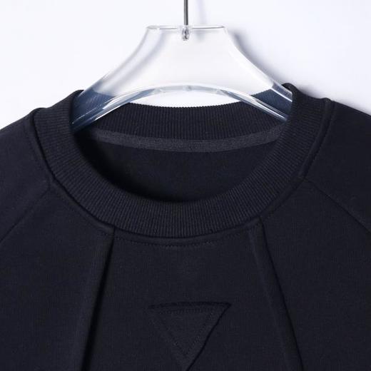 WY899秋冬季新款时尚个性韩版褶皱倒三角圆领长袖T恤拉链袖高级百搭 商品图2