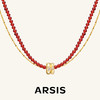 ARSIS｜蛇来运转系列 蛇纹鸿运双环项链 商品缩略图0