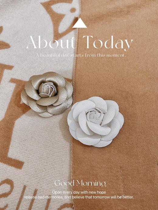 张心子 轻奢小香风山茶花胸针  U2411115 商品图1