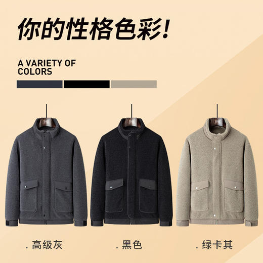 【85%白鸭绒】圣得西2024秋冬薄羽绒服男无帽立领简约基础中青年 商品图4