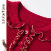littletime女童金丝花边羊毛衣秋冬2024新款秋冬长袖Polo针织衫 商品缩略图1