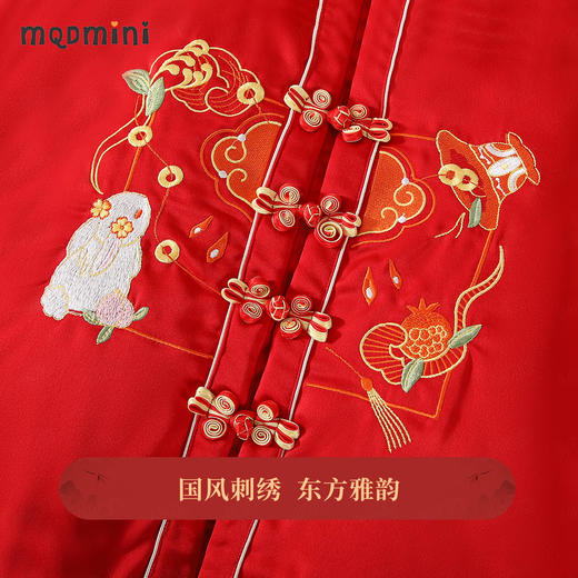 【新年战袍 两件套】【100-140】【MQDmini】女童裙子套装加厚套装网纱公主裙拜年服 商品图6