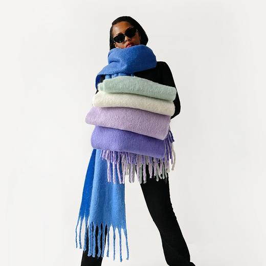 【时髦百搭，防风聚暖】【时尚穿搭小单品】秋冬新款23色大围巾女披巾海马毛大披肩氛围感韩系加厚围脖 商品图7