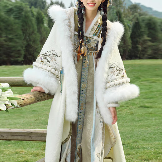 裁缝学苑AS387国风毛绒外套吊带裙民族风交领衬衫套装纸样女装样板图纸 商品图3