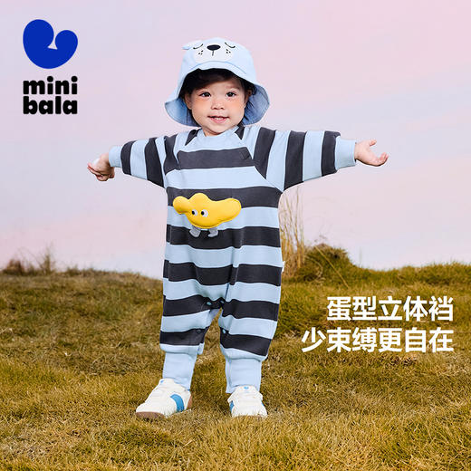 迷你巴拉外出连体衣男女童宝宝长袖秋冬加绒新款 商品图1