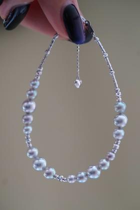 Akoya蓝玫瑰手链「小微笑满天星」