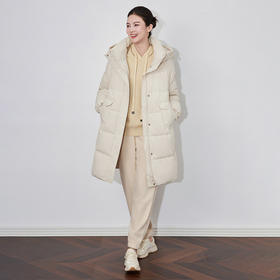 【高货wl】全新升级【铂金会员680/天猫929/差价249】(53027)洛诗琳冬季时尚洋气方块绗线立领连帽宽松显瘦鸭绒羽绒服