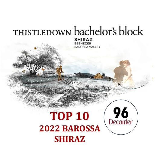 澳洲红五星名庄！3个95分单一西拉！紫绒单身汉社区西拉 Thistledown Bachelor’s Block Shiraz 2021 商品图2