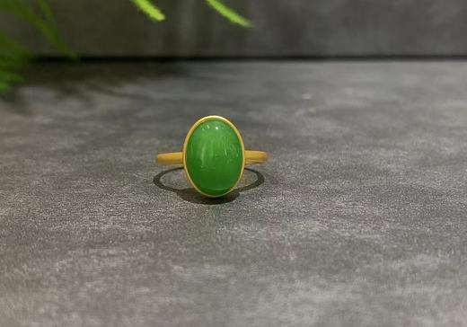 【御珠宫坊】金镶碧玉戒指 商品图0