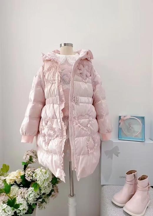 【春上新】【3.8折】8楼琳麦罗 LYNN&MILO粉色蝴蝶花落肩袖长款羽绒服  吊牌价：2098元  活动价：797元 商品图5