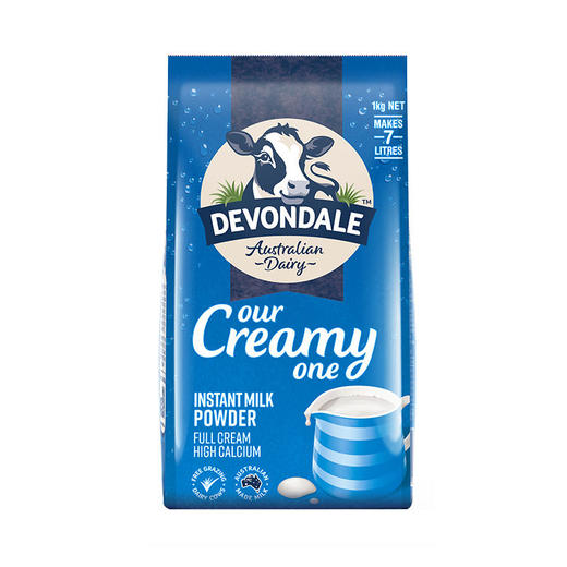【保税】澳洲德运Devondale全脂奶粉1Kg*2袋 商品图0
