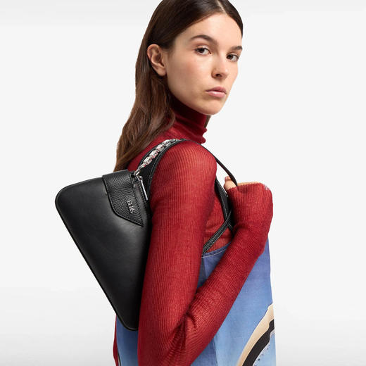 GCDS 女士字母徽标 COMMA NOTTE 手提包 黑色 A2CW5215AA799 商品图2