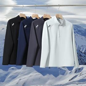 鸟家单品！速暖速热！3D立体裁剪！男户外运动立领衣长袖T恤