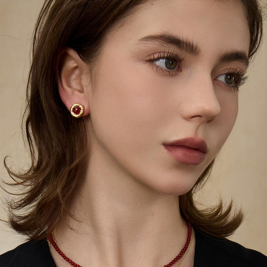 ARSIS｜蛇来运转系列 蛇纹鸿运耳钉 商品图1