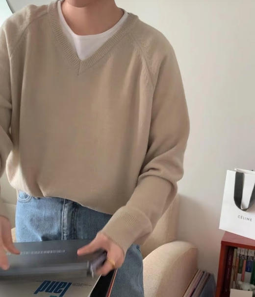 老米优品🎈muji代工厂。情侣款《100%新疆长绒棉  磨毛长袖打底T恤》品质nice，gao克重250g, 纯棉万能穿搭王！ 商品图5