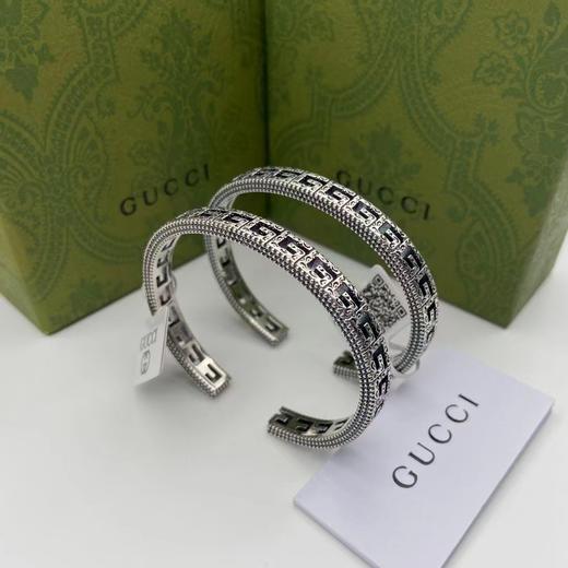 B120931情侣款925银方形logo标志开门窄版手镯 商品图4