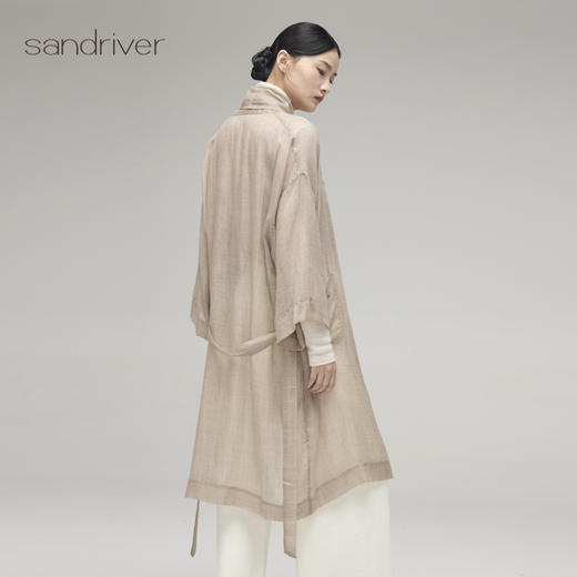 羊绒超轻薄青果领睡袍SJF96W768N 商品图5