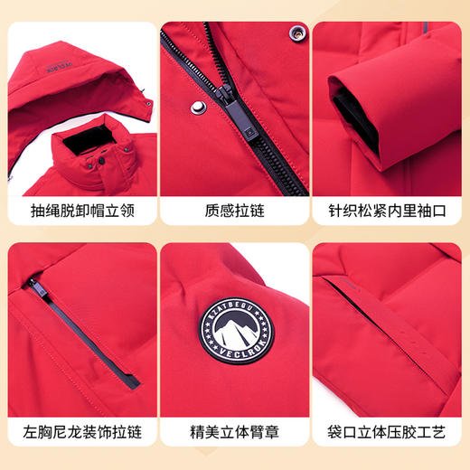 圣得西新国标高充绒防寒男士羽绒服冬季正品连帽加厚外套 商品图3