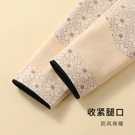 100%绵羊毛填充880克密度加绒加厚打底裤女高腰收腹提臀加厚芭比裤 商品图7