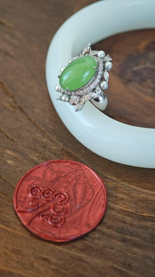 珠翠·和田翠青戒指【嘉石556】 商品图2