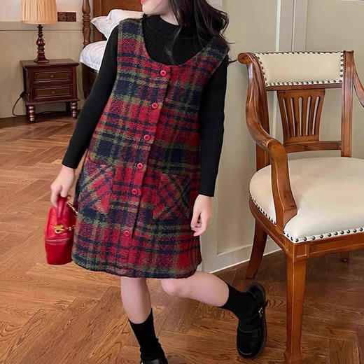 裁缝学苑TQ134女童连衣裙新款公主裙冬季翻领大衣套装纸样儿童裙子样板 商品图2