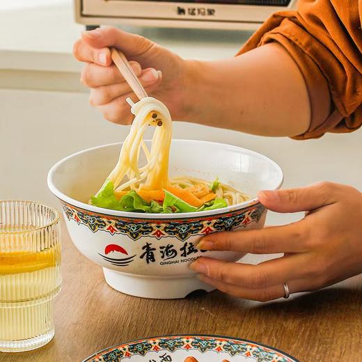 加厚民族风青海拉面密胺仿瓷餐具10个起包邮发货包破损  商品图5