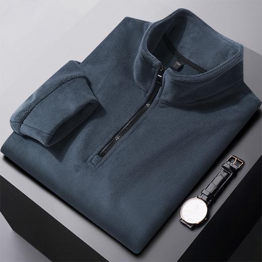 斯辰唯佳 情侣美式复古半拉链立领卫衣 保暖锁温 挺括有型 可外穿 商品图7