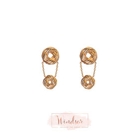 LHWINDSOR 盘扣耳环原创设计东方旗袍盘口新中式耳饰