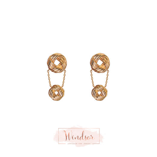 LHWINDSOR 盘扣耳环原创设计东方旗袍盘口新中式耳饰 商品图0