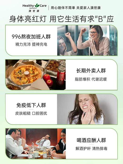 【保税仓】HealthyCare复合维生素B胶囊200粒 商品图2