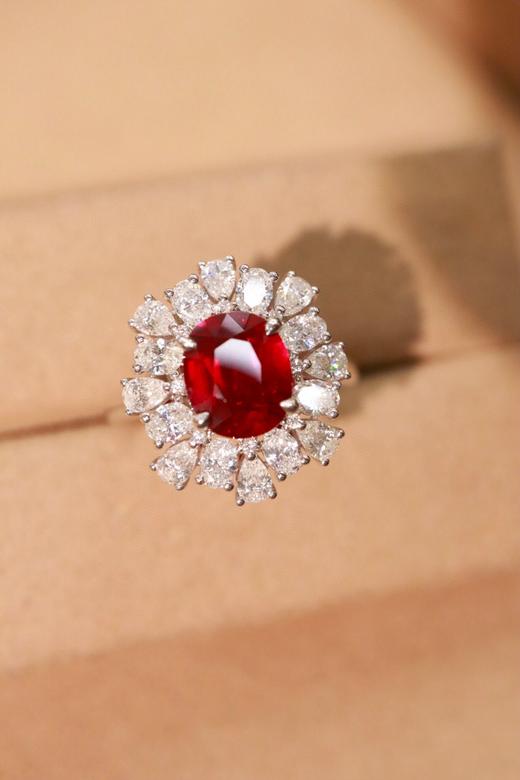 2.63ct刻面红宝石戒指吊坠 商品图4