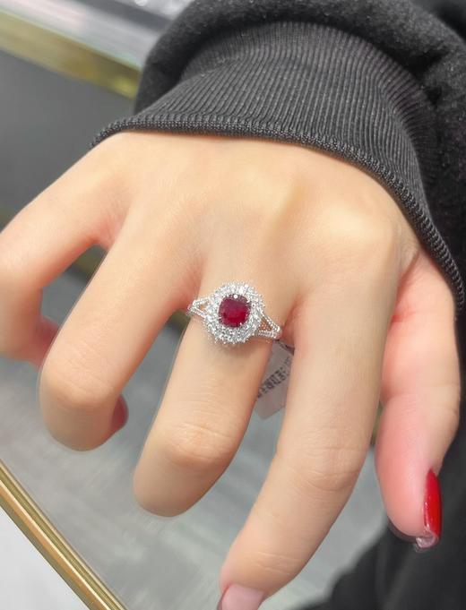 1.65ct刻面红宝石戒指 商品图4