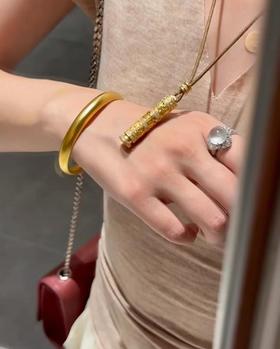 不是真金买不起沙金镀金𝟏𝟖𝐊更有性价比招财平安富贵