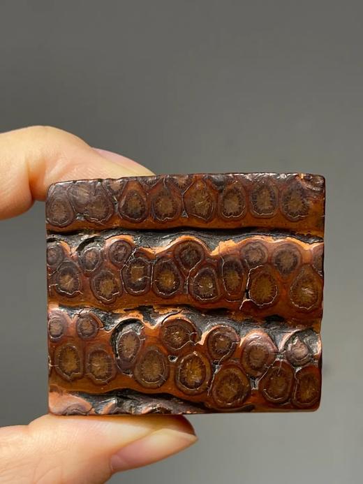 老竹根方形巧雕文人闲章，顺丰包邮 商品图12