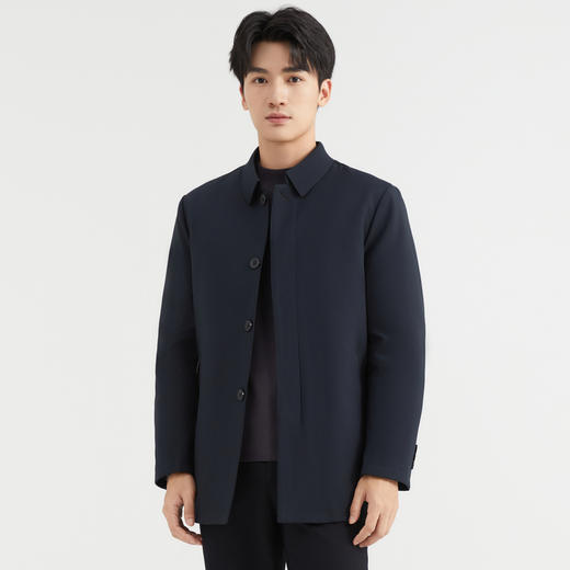 【90%鸭绒】圣得西商务休闲中长款羽绒服男冬季新款翻领外套2462941011 商品图1