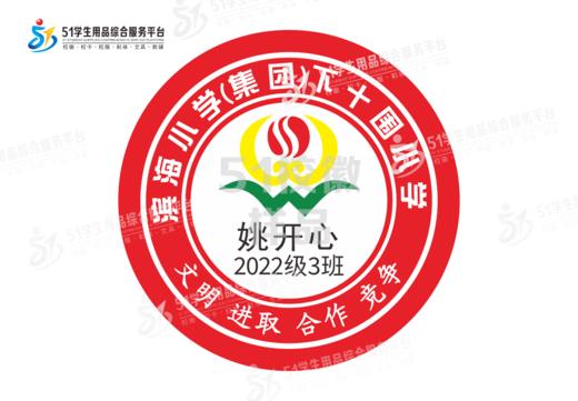 定制深圳市宝安区滨海小学（集团）下十围小学包边校徽缝制包邮51 商品图0