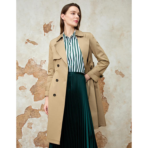 EITIE爱特爱利落帅气大气长款风衣外套2025春季新款8104802 商品图2