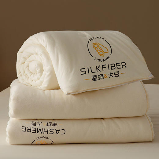 火山绒李官奇大豆冬被  绵软加厚保暖子母被 商品图1