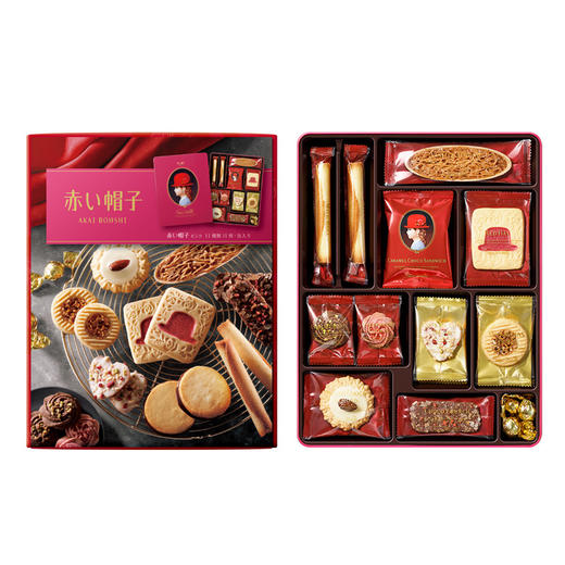 红帽子巧克力什锦饼干粉色礼盒266.5g/盒 商品图0