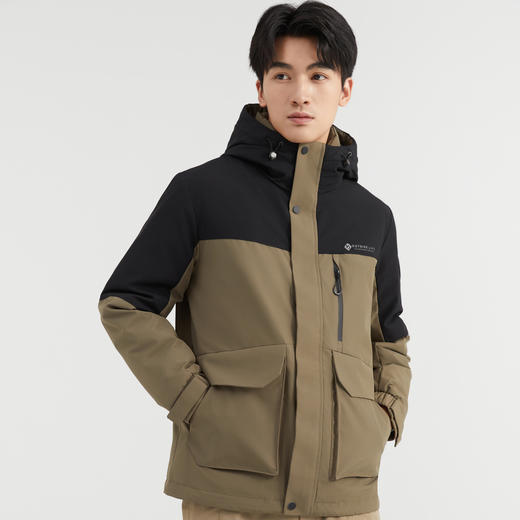 【90%鸭绒】圣得西男装冬季加厚黑色连帽男士羽绒服外套 商品图3